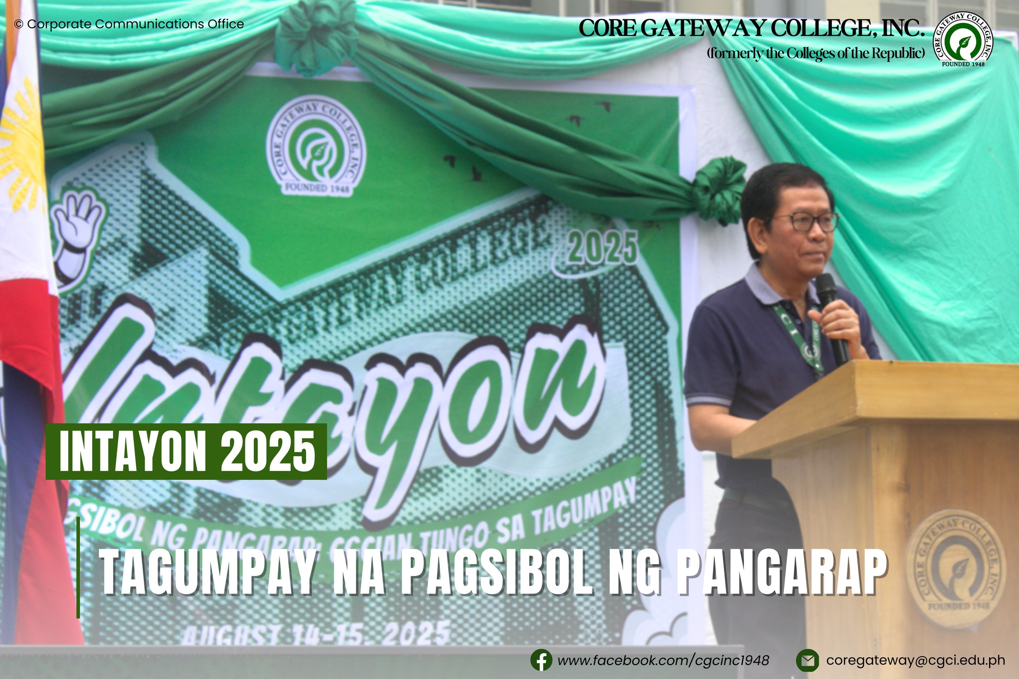 𝗖𝗚𝗖𝗜 𝗖𝗲𝗹𝗲𝗯𝗿𝗮𝘁𝗲𝘀 𝗜𝗡𝗧𝗔𝗬𝗢𝗡 𝟮𝟬𝟮𝟱: “𝗣𝗮𝗴𝘀𝗶𝗯𝗼𝗹 𝗻𝗴 𝗣𝗮𝗻𝗴𝗮𝗿𝗮𝗽, 𝗖𝗚𝗖𝗜𝗮𝗻 𝗧𝘂𝗻𝗴𝗼 𝘀𝗮 𝗧𝗮𝗴𝘂𝗺𝗽𝗮𝘆”